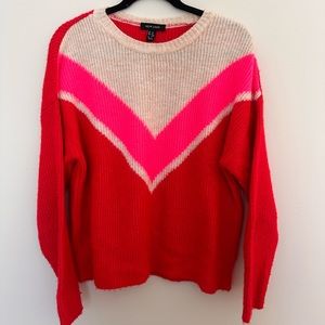 New Look red and pink sweater